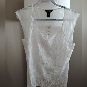 New WHBM Lola Lace Tee